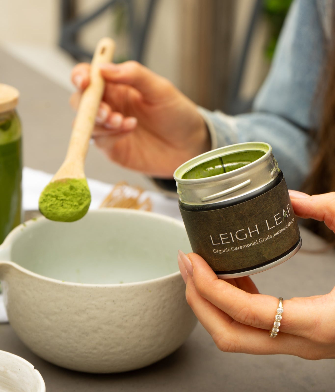 Scooping matcha 6/24