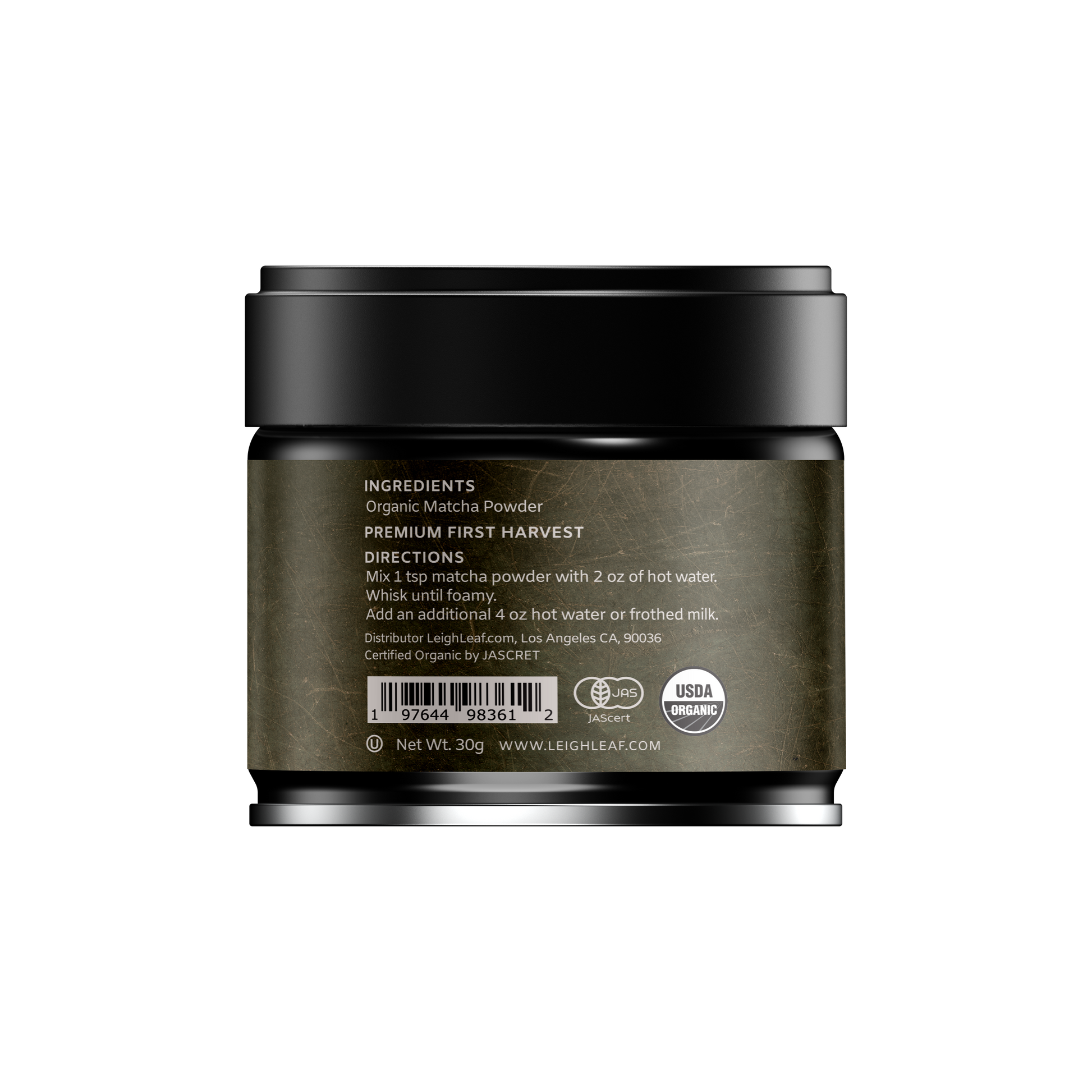 Premium Organic Ceremonial Grade Matcha - back